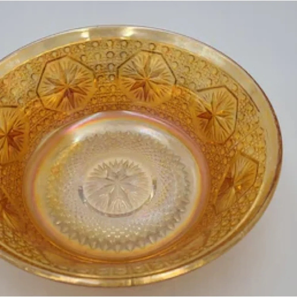 Vintage Marigold Carnival Glass Bowl